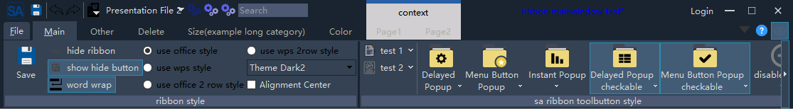 SARibbon theme dark2