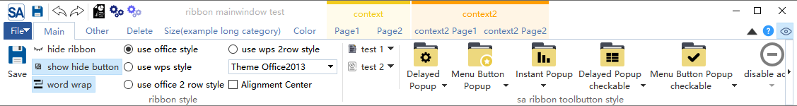 SARibbon theme office2013